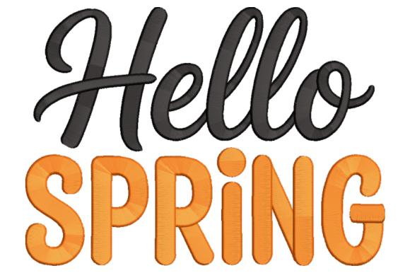Download Hello Spring Embroidery Design - Embroidery design Collection