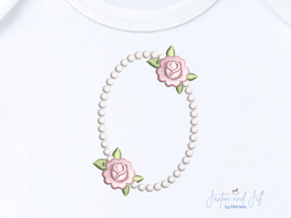 Download Pearl Dot Rose Frame Embroidery Design - Embroidery design Collection