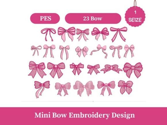 Download Mini Bow Embroidery Design - Embroidery design Collection