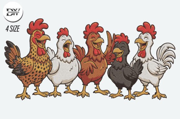 Download Funny Chicken Embroidery Design - Embroidery design Collection