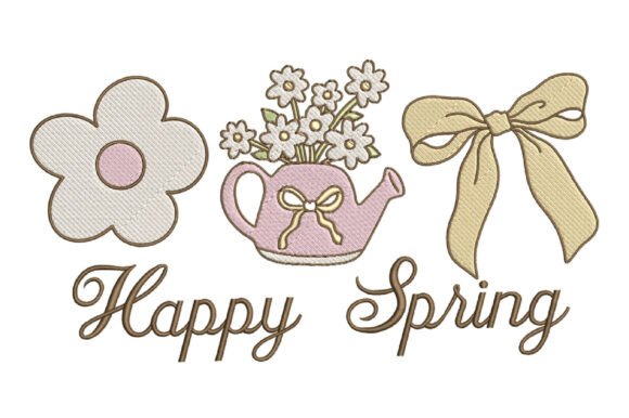 Download Happy Spring Embroidery Design - Embroidery design Collection
