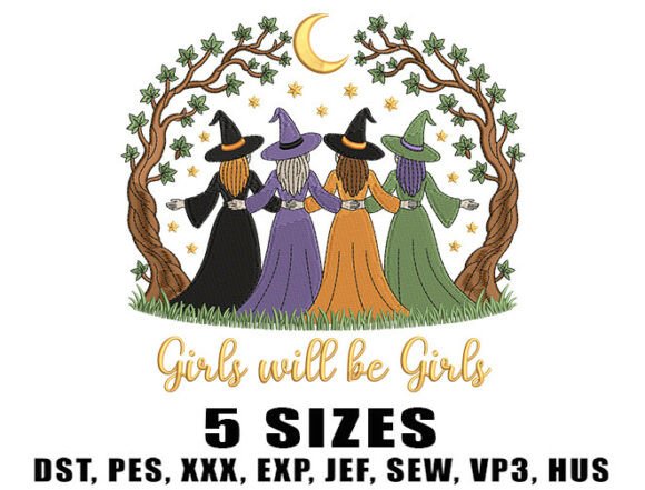 Download Forest Magic Witch Embroidery Design - Embroidery design Collection