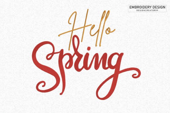 Download Hello Spring Embroidery Design - Embroidery design Collection