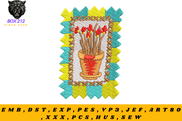 Download Plant Pot – Digital Embroidery Design - Embroidery design Collection