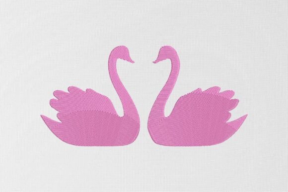 Download Swans Love Embroidery Design - Embroidery design Collection