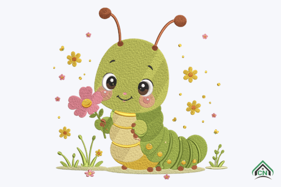 Download Cute Caterpillar Embroidery Design - Embroidery design Collection