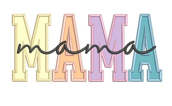 Download Mama Applique Embroidery Design - Embroidery design Collection