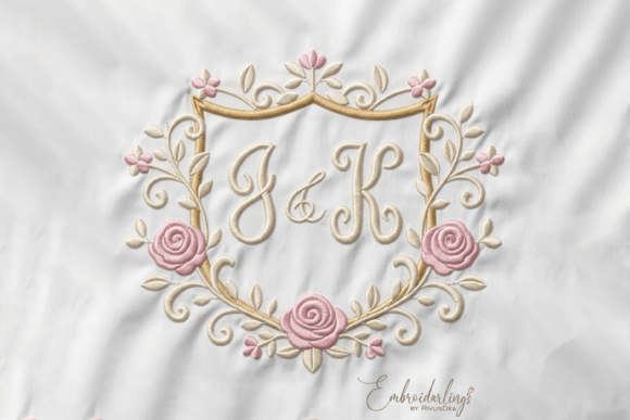 Download Floral Monogram Frame Embroidery Designs - Embroidery design Collection