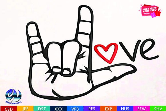 Download Love Embroidery Design - Embroidery design Collection