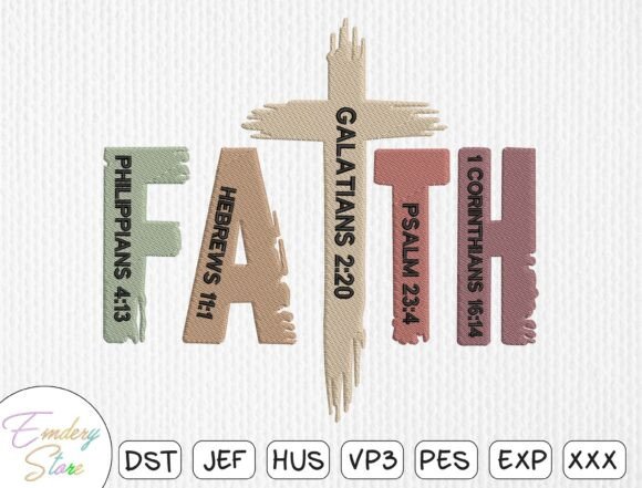 Download FAITH Embroidery Design - Embroidery design Collection