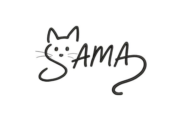 Download Cute Cat Mama Embroidery Design - Embroidery design Collection