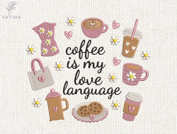 Download Coquette Coffee Lover Embroidery Design - Embroidery design Collection