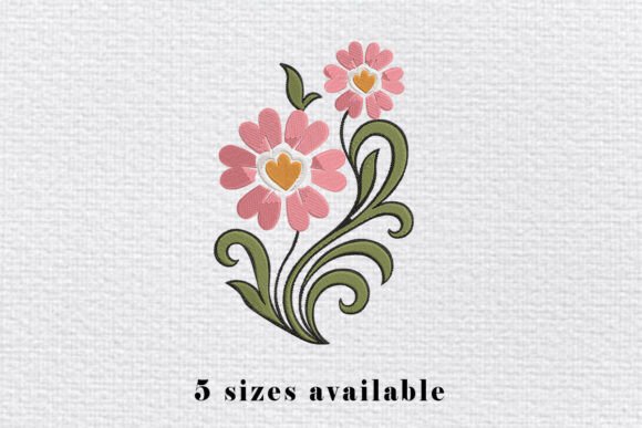 Download Floral Heart Embroidery Design - Floral heart embroidery Collection