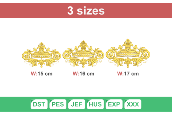 Download Royal Crown Embroidery Design - Embroidery design Collection