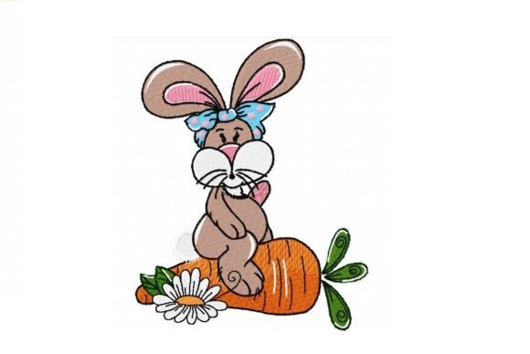 Download Bunny Spring Embroidery Design - Embroidery design Collection