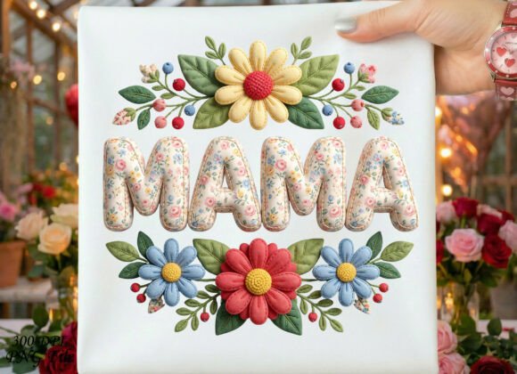 Download Boho Floral Mama Embroidery Design PNG - Embroidery design Collection