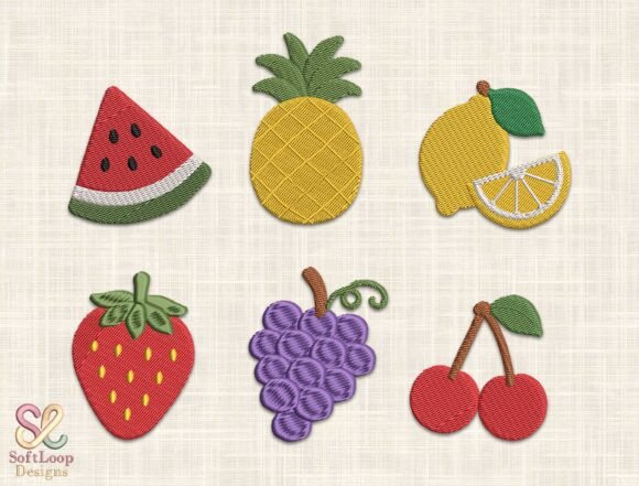 Download Cute Fruit Embroidery Design Bundle - Embroidery design Collection