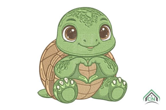 Download Cute Turtle Love Embroidery Design - Embroidery design Collection