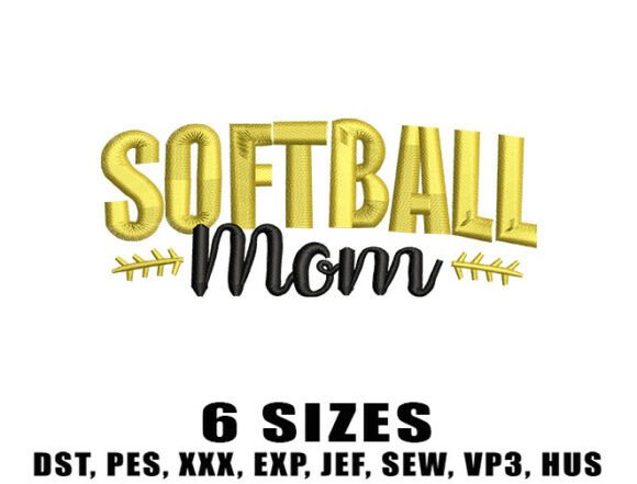 Download Softball Mom Life Embroidery Design - Embroidery design Collection